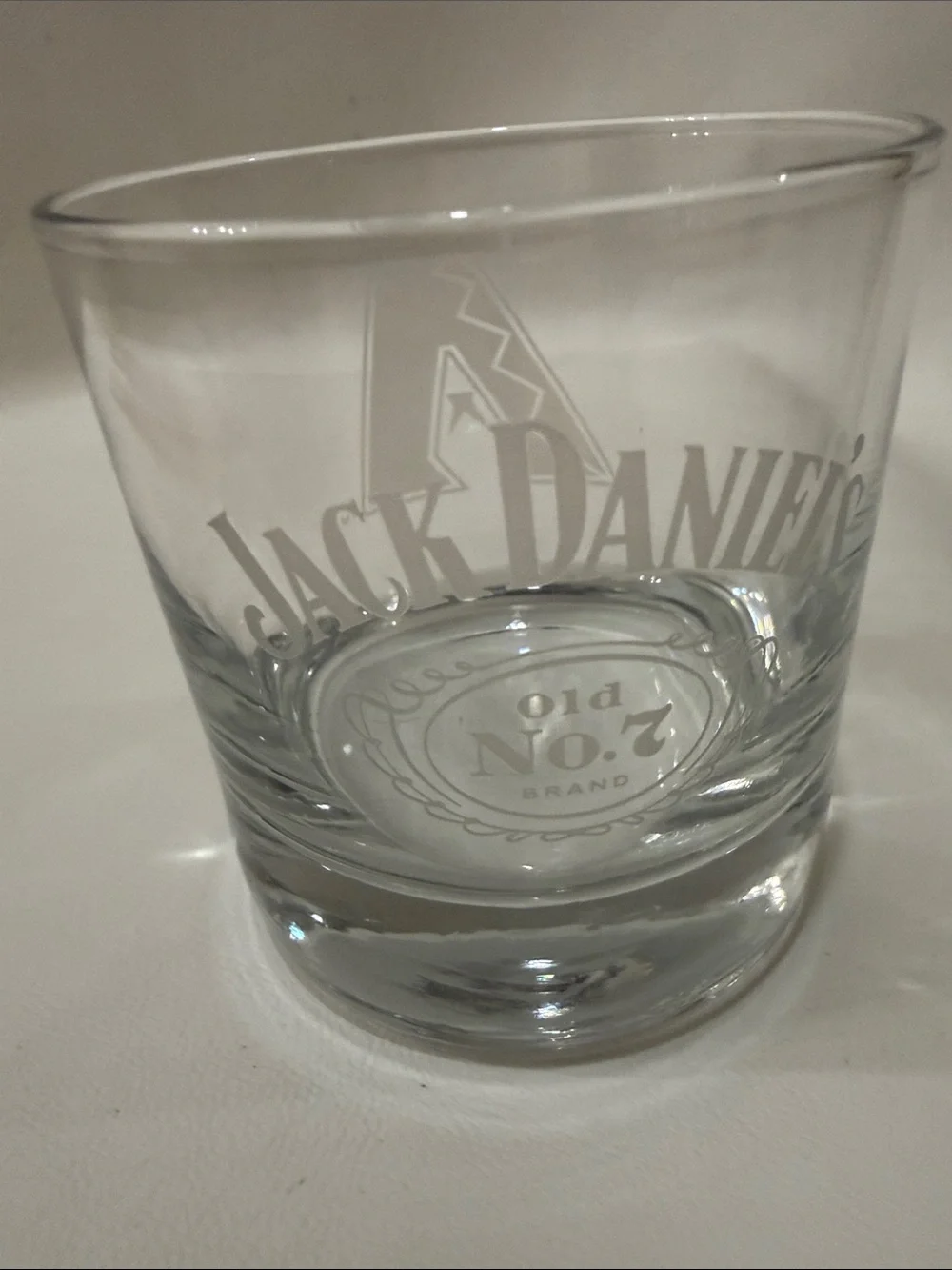 Jack Daniels & Arizona Diamondbacks Clear 8 Oz Glass Whiskey Tumbler Etched Logo